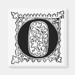 Lettre "O" avec l'aimant de fond de feuille