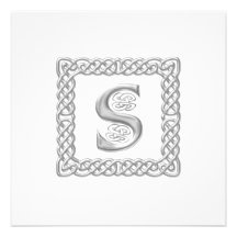 Lettre S celtique de monogramme de faire-part de m