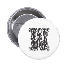 Lettre W de monogramme dans le noir Badge