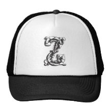Lettre Z de monogramme dans le noir Casquette De Camionneur