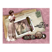 Lettres d'amour romantiques victoriennes carte postale