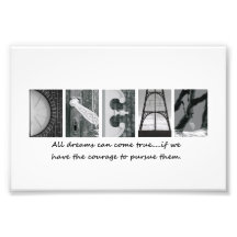 lettres rêveuses de photographie de l'alphabet 4x6