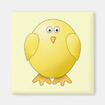 Leuk Geel Kuiken. Weinig Vogel Koelkast Magneet