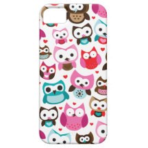 Leuk retro iphonegeval van het uilpatroon Case-Mate iPhone 5 hoesje