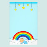Leuk slaapBaby onder regenboogBriefpapier briefpapier