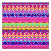 Leuk trendy Azteeks de Andes van Girly ontwerp Foto Prints