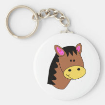 Leuk Weinig Gezicht van het Paard Sleutelhanger