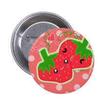 Leuke aardbeien! speld button