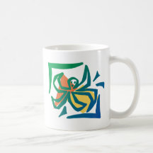 Leuke Abstracte Octopus Koffie Beker