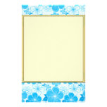 Leuke blauwe bloemenKantoorbehoeften briefpapier