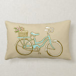 Leuke Blauwe Fiets met Tulpen kussens