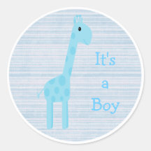 Leuke Blauwe Zijn Giraf een Nieuw Baby van de Jong Sticker