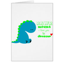 Leuke Dinosaurus RAWR Kaarten