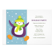 Leuke Feestelijke Pinguïn | de Uitnodiging van de 