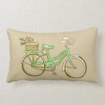 Leuke Groene Fiets met Tulpen kussens
