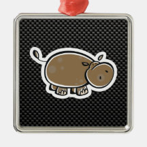 Leuke Hippo; Glad Kerstboom Ornament