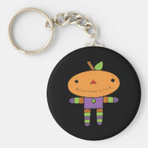 Leuke kawaiiPompoen Sleutelhanger