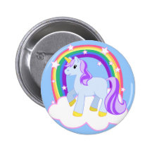 Leuke Magische Eenhoorn met Klantgerichte regenboo Speldbuttons