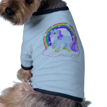 Leuke Magische Eenhoorn met Klantgerichte regenboo Honden Outfit