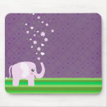Leuke olifant in girly roze & paars muis matten