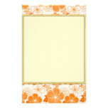 Leuke oranje bloemenKantoorbehoeften briefpapier