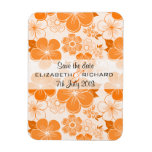 Leuke oranje bloemenMagneet premium magneten