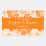 Leuke oranje bloemenSticker stickers