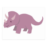 Leuke Paarse Triceratops (baby Torosaurus) Wenskaarten