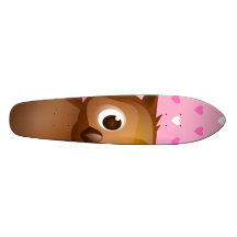 Leuke Uil op de Roze Achtergrond van het Patroon v Persoonlijk Skateboard