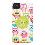 Leuke Uilen Litte Met monogram iPhone 4 Covers