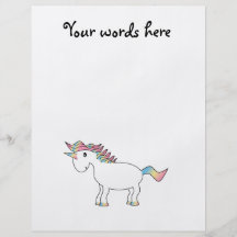 Leuke witte regenboogeenhoorn persoonlijke folder