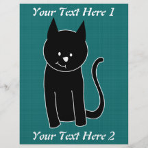 Leuke Zwarte Kat Gepersonaliseerde Folder