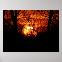 Lever de soleil ardent posters