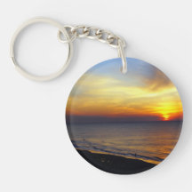 Lever de soleil au-dessus de l'Océan atlantique Porte-clef