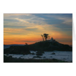 Lever de soleil de phare carte de vœux