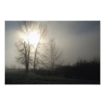Lever de soleil d'hiver dans la vue grande impression photographique