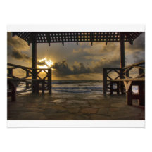 Lever de soleil dramatique impressions photographiques