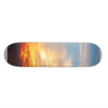 Lever de soleil en mer plateau de skate