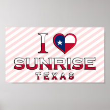 Lever de soleil, le Texas Affiche