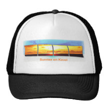 Lever de soleil sur le chapeau de camionneur de Ka Casquette