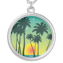 Lever de soleil tropical colliers