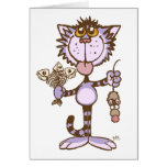 L'exposition du chat de Kitty de la carte de voeux cartes