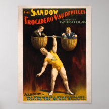 L'haltérophilie de vaudevilles de Sandow Trocadero Posters