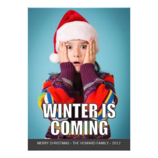 L'hiver est prochaine carte de vacances de Meme Invitations Personnalisées