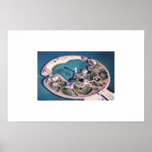 l'homme a fait l'île du Kowéit Poster