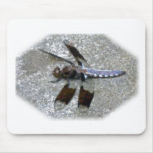 Libellule bleue tapis de souris