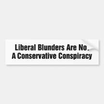 Liberaal blundert bumpersticker