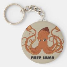 Libérez le calmar Keychain d'étreintes Porte-clef
