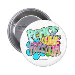 Liberté d'amour de paix badge avec épingle