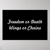 Liberté, la mort, ailes, chaînes affiches